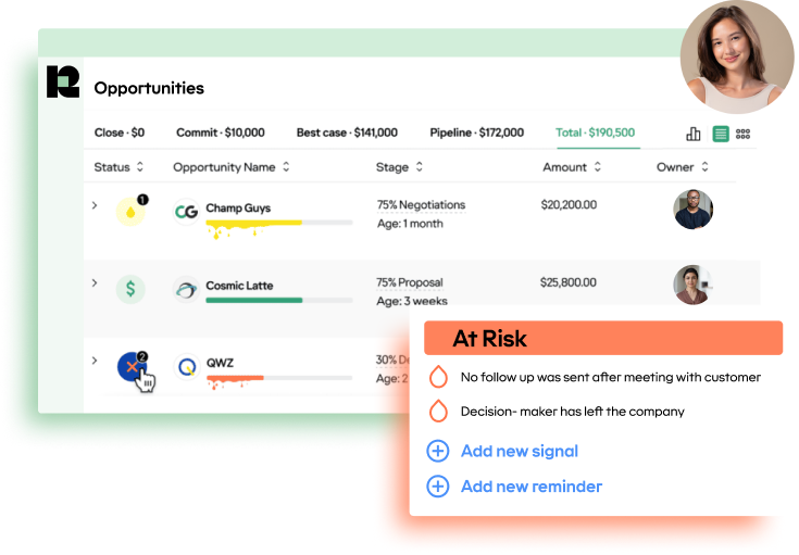 Opportunties - Deals at risk